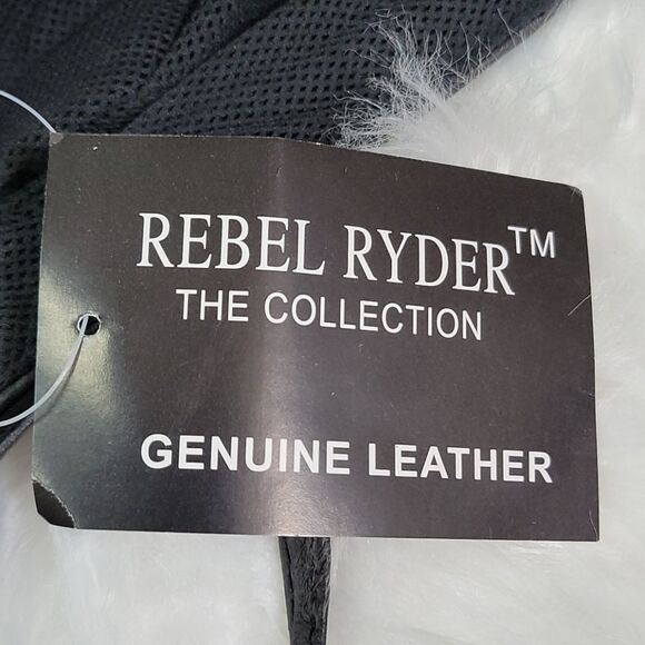 REBEL RYDER Leather Skull Cap - Picture 6 of 7